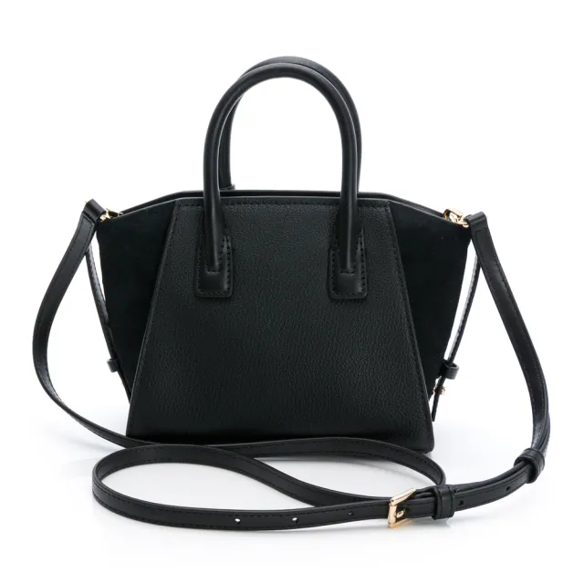【Michael Kors】AVRIL迷你手提/斜背兩用包(素面黑)