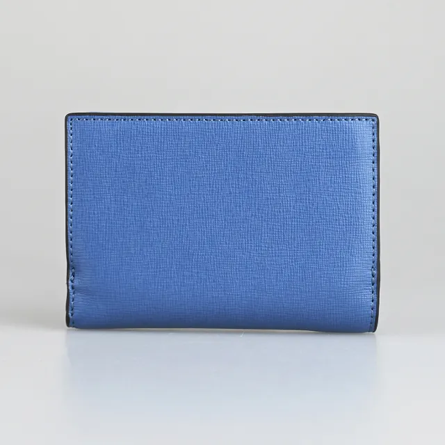 【FURLA 芙拉】FURLA BABYLON釦式多功能短夾(藍)