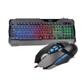 【FOXXRAY 狐鐳】電競有線鍵盤RGB滑鼠2件組(FXR-BKL-73+SM-67)