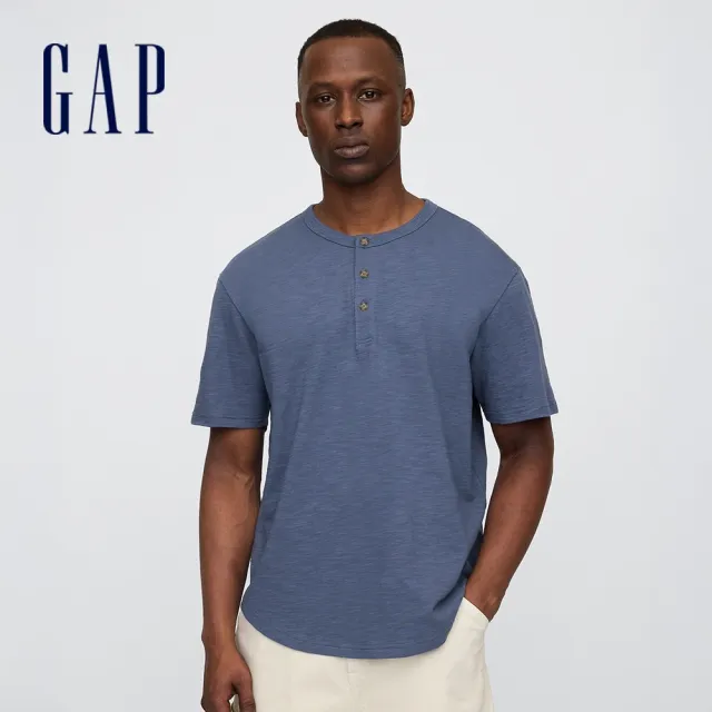 【GAP】男裝 純棉圓領短袖T恤-多款任選(713826&713764)