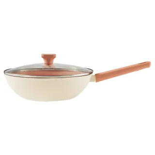 【CorelleBrands 康寧餐具】SNAPWARE Roselle優雅鈦不沾炒鍋-28cm(含鍋蓋)