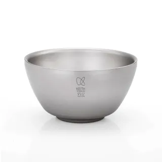 【Keith】鎧斯純鈦輕量雙層鈦碗 250ml / Ti5352(雙層隔熱鈦碗 鈦金屬餐碗 飯麵碗 防燙防摔兒童碗 露營)