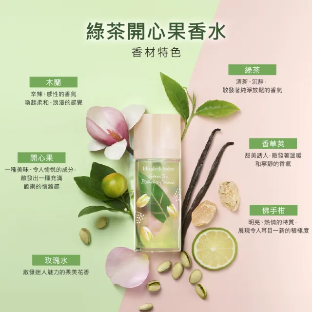 【伊麗莎白雅頓】官方直營 綠茶開心果香水50ml(茶香調/香水/開心果)