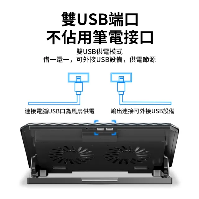 BORUI 筆記型電腦散熱支架 靜音升級版筆電散熱器 筆電增高架 散熱架 散熱墊 筆電散熱座