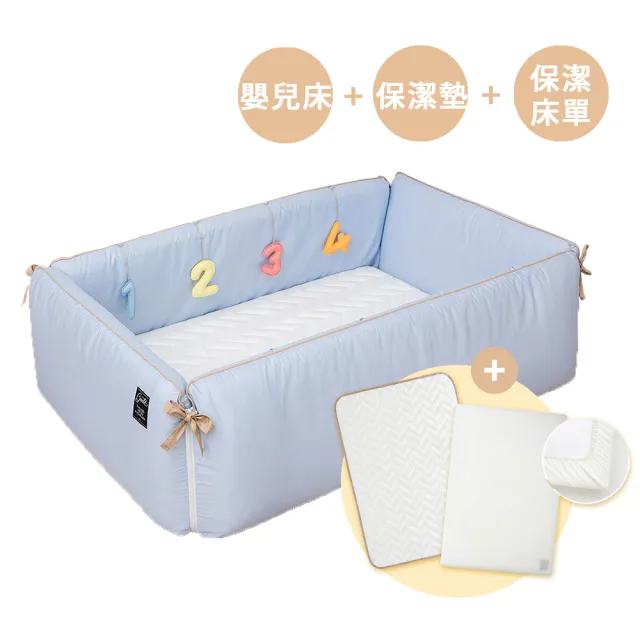【gunite】多功能第三代落地式防摔沙發嬰兒陪睡床0-6歲(含保潔墊+純棉保潔床單_多色可選)