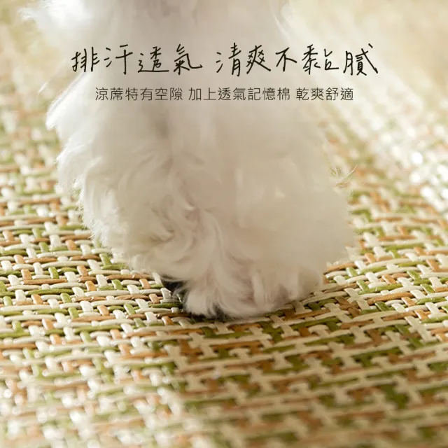 【QHL 酷奇】圍擋方形 散熱透氣 寵物藤編涼感墊-L號(寵物涼感墊/寵物睡墊/寵物床)