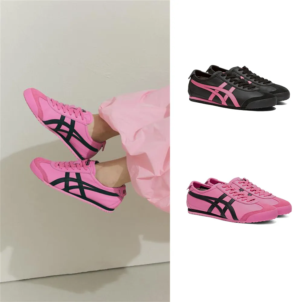 Onitsuka Tiger】Onitsuka Tiger鬼塚虎-黑色/桃紅虎爪紋MEXICO
