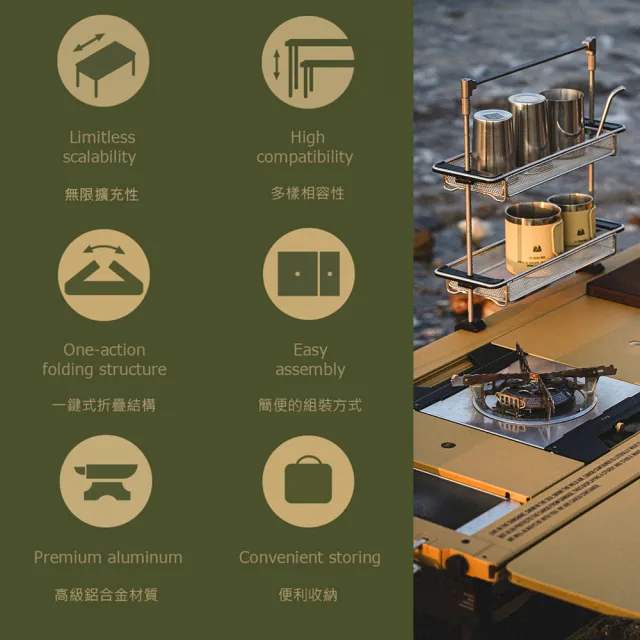 【Cargo】工業風3單位折疊桌(IGT 單位桌 折疊桌 桌子 摺疊桌 露營桌 桌 露營 逐露天下)