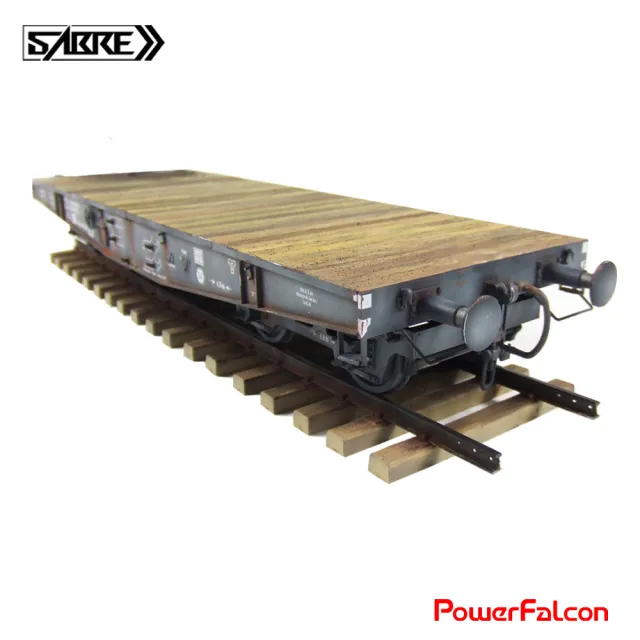 【PowerFalcon】1/35 德國鐵道8輪平板運輸車 SSys 4車軸50噸(SABRE 35A02 火車鐵路模型)