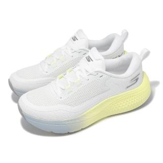 【SKECHERS】慢跑鞋 Go Run Supersonic Max 女鞋 白 黃 厚底 緩衝 弧形大底(172086-WLBY)