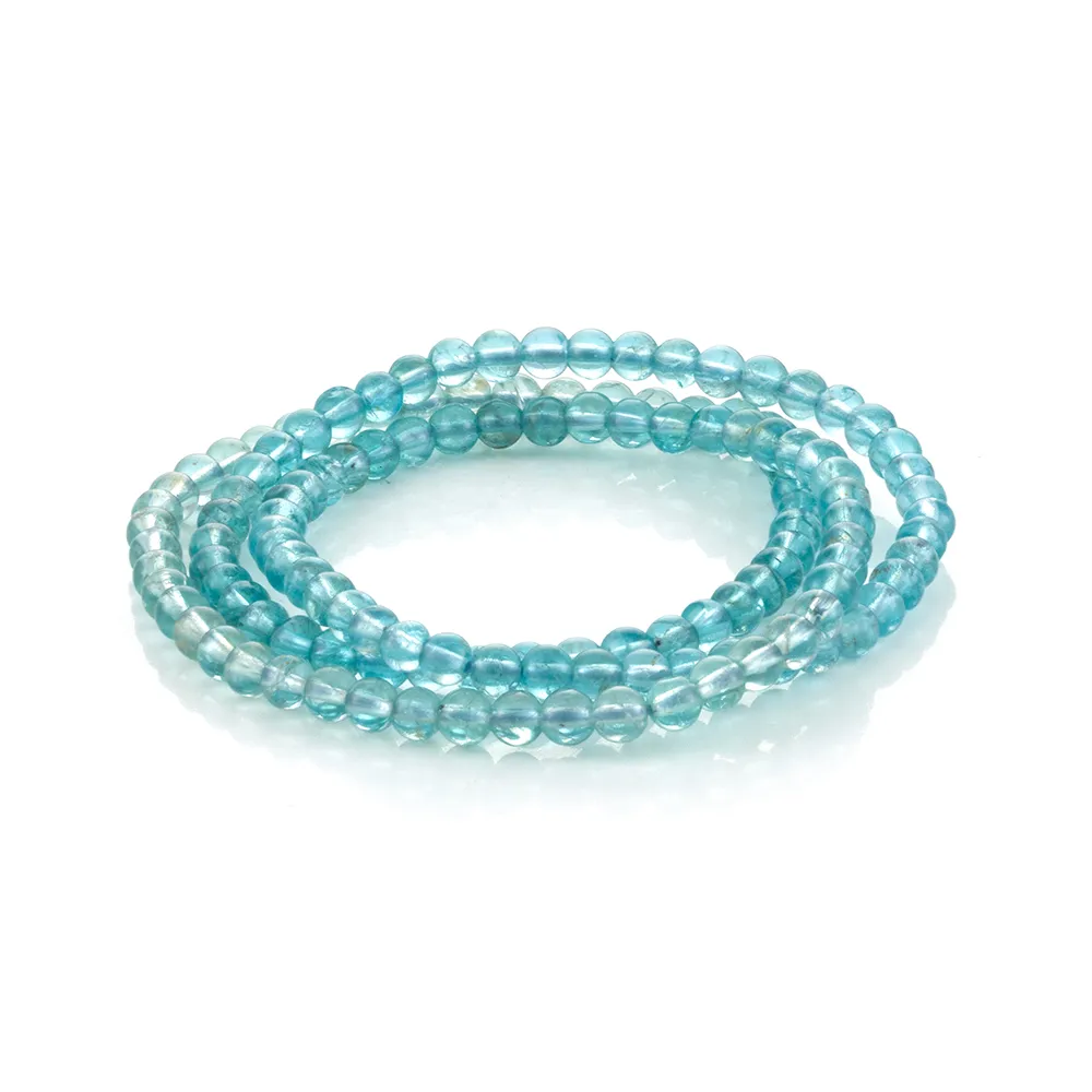 【Woogie武吉珠寶】精品霓虹藍磷灰三圈手鍊(4-5mm)