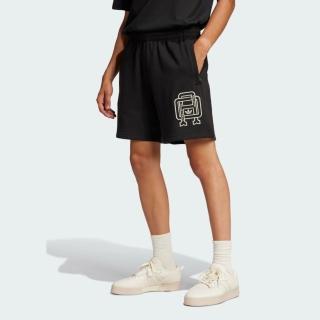 【adidas 愛迪達】Q12 Varsity Sho 男 短褲 運動短褲 休閒短褲 黑 亞版(JD5769)