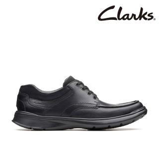 【Clarks】男鞋 Cotrell Edge 全皮面寬楦綁帶輕量休閒鞋(CLM37385C)