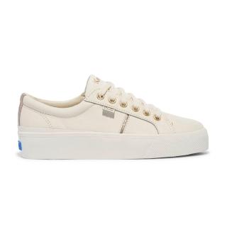 【Keds】運動金眼釦皮革厚底休閒鞋 JUMP KICK DUO LEATHER METALLIC POPS 9243W123198 WH68090