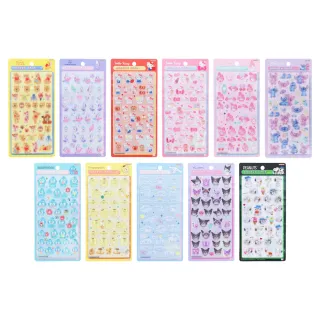 【sun-star】晶透造型貼紙(11款可選/貼紙/卡通貼紙/造型貼紙/迪士尼/三麗鷗)