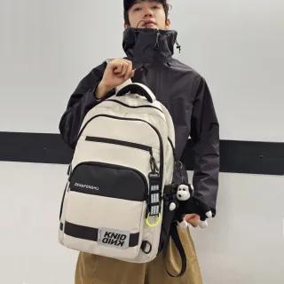 【MoodRiver】多口袋大容量 防潑水機能後背包(登機包 登山背包 電腦包 筆電包 旅行 收納 韓國風格) 