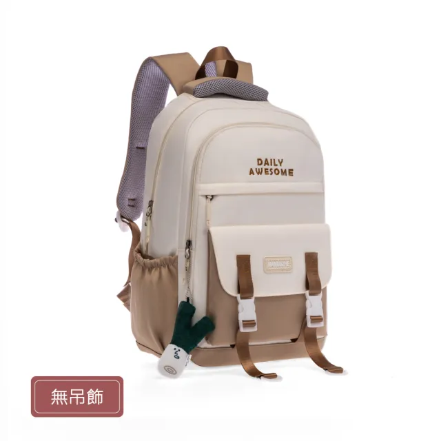 【MoodRiver】多口袋大容量 防潑水機能後背包(登機包 登山背包 電腦包 筆電包 旅行 收納 韓國風格)