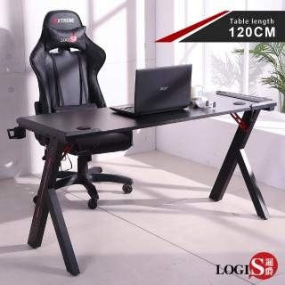 【LOGIS】星海特工碳纖桌面電競桌120CM(電腦桌 遊戲桌 辦公桌 工作桌 書桌)