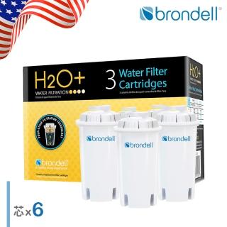 【Brondell】美國邦特爾 H2O+ 八週長效濾芯（6入）