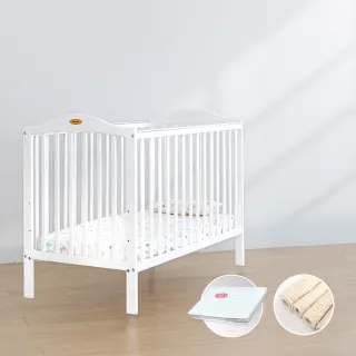 【i-Smart】卡莉絲嬰兒床+杜邦床墊+防水尿墊(小床三件組｜嬰兒床組｜透氣床墊)