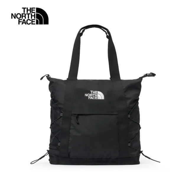【The North Face 官方旗艦】北面男女款黑色DWR防潑水背提兩用托特包｜52SV4HF