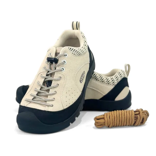 【KEEN】JASPER ROCKS 彈簧扣戶外機能鞋 女 米白 徒步登山露營科恩休閒懶人鞋 耐磨防滑山係鞋1029737
