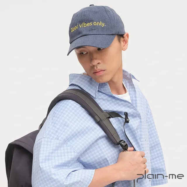 【plain-me】老帽 休閒帽 鴨舌帽 棒球帽 Good vibes only刺繡_PLN2319-252