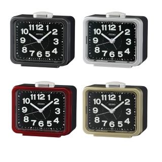 【SEIKO 精工】安睡夜晚 靜音夜光 鬧鐘時鐘 QHK062G.QHK062K.QHK062R.QHK062S(清楚大數字 有秒針)