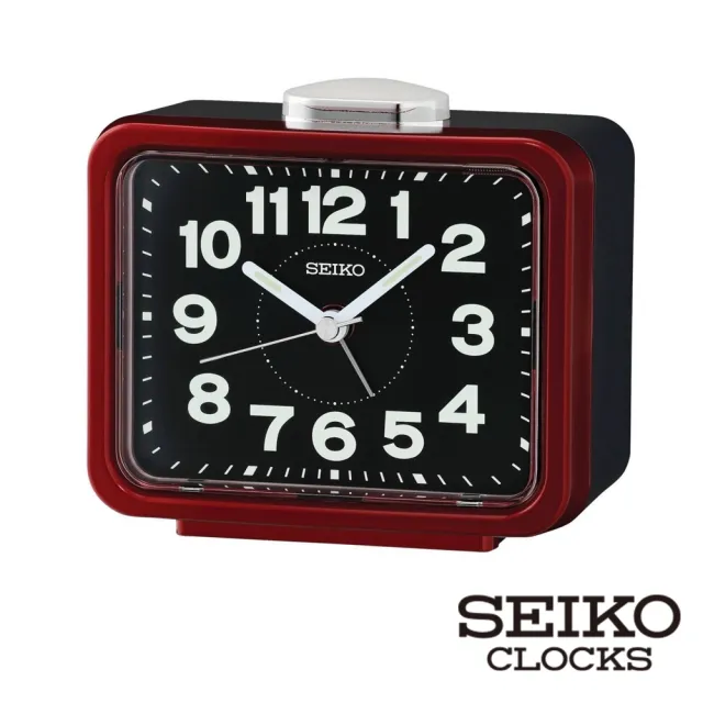 【SEIKO 精工】安睡夜晚 靜音夜光 鬧鐘時鐘 QHK062G.QHK062K.QHK062R.QHK062S(清楚大數字 有秒針)