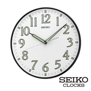 【SEIKO 精工】夜光數字指標靜音掛鐘時鐘QXA521K(夜光 靜音 直徑30cm)