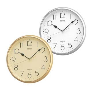 【SEIKO 精工】金屬光澤 清新數字顯示 時鐘 時尚掛鐘 QXA001G.QXA001S(經典 百搭設計 2色可選)