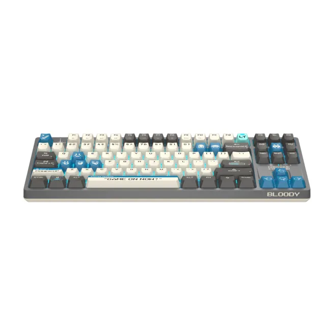 【A4 Bloody 雙飛燕】S87RT靜音降噪Rapid Trigger有線自訂義RT光軸電競鍵盤(TKL 可編程  藍色)
