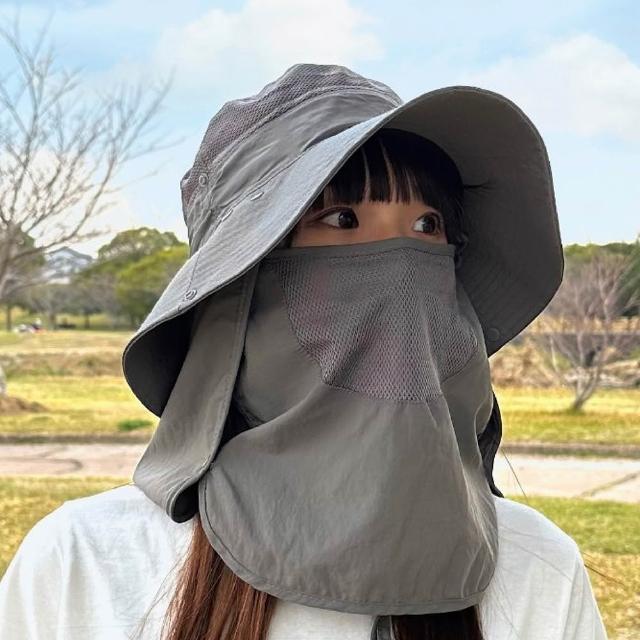 【TAS CAMP】360度防曬帽 抗UV(抗UV帽 UPF50+防曬帽 可摺疊 透氣舒適 戶外防曬 輕量透氣)