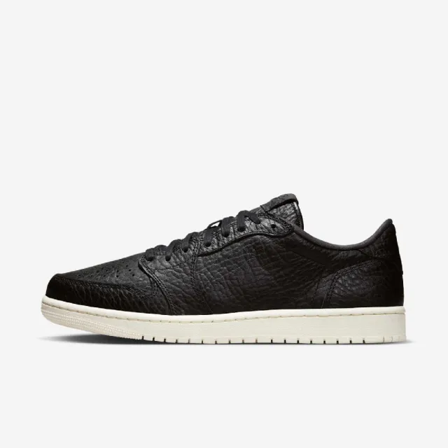 【NIKE 耐吉】休閒鞋 Air Jordan 1 Retro Low NS 男鞋 黑 無勾 荔枝皮 復刻 AJ1(848775-005)