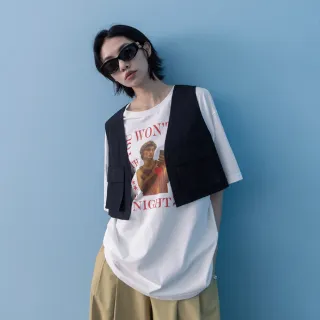 【gozo】A｜雕像滑手機兩件式涼感T恤(兩色)