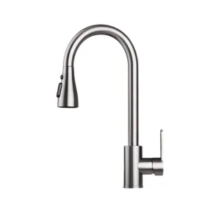 【匠俱】不銹鋼廚房抽拉式水龍頭(冷熱家用防濺龍頭 伸縮洗碗池洗菜盆水龍頭)