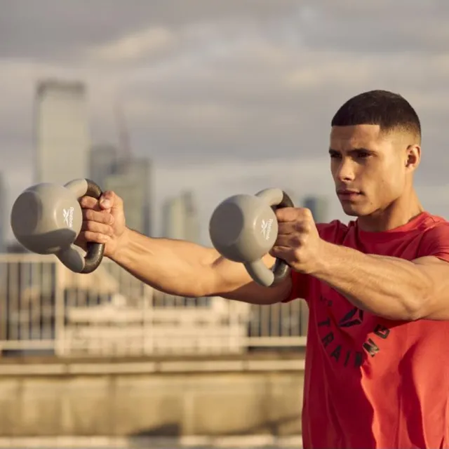 【REEBOK】Kettlebell 健身鑄鐵壺鈴-6kg(單入)