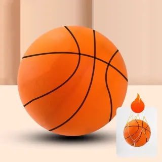 【Flix】7號球24公分 家用室內靜音球 超彈力無聲訓練籃球 兒童玩具親子籃球 軟籃球 海綿球/彈彈球/拍拍球