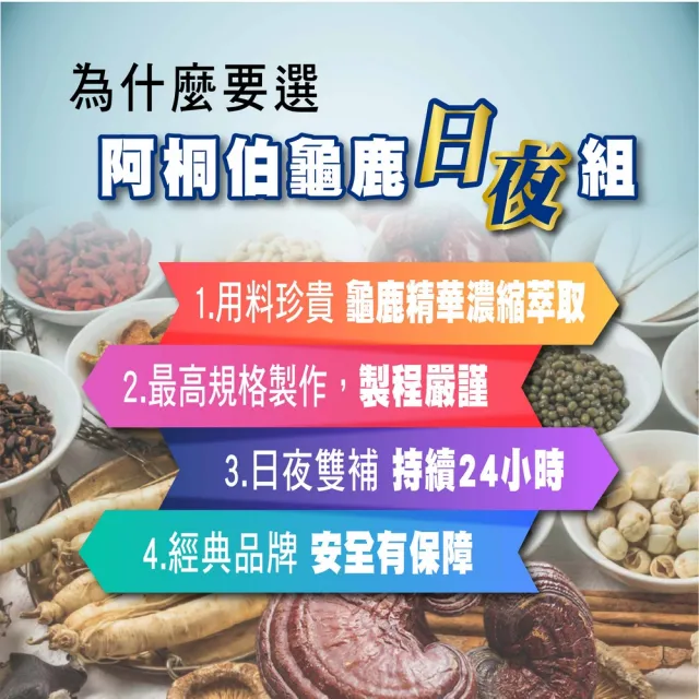 【ATB 阿桐伯】阿桐伯龜鹿日夜組X1組 共2盒(日X30粒；夜X30粒)