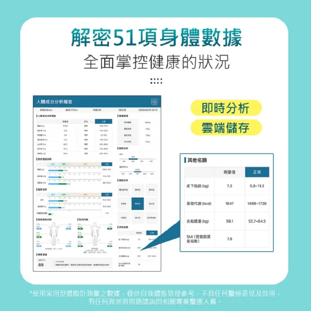 【SAMPO 聲寶】八電極智能體脂計/體重計/體脂機/APP監測(BF-Z2401BL)