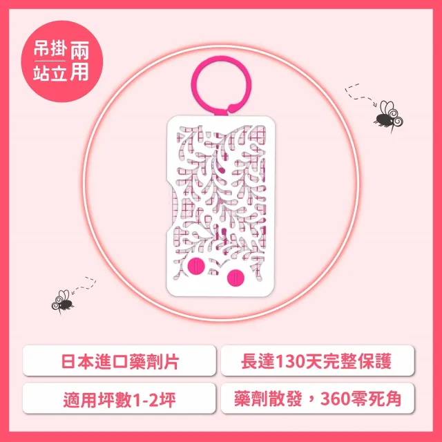 【鱷魚】日本製130天防蚊片+補充包-長效防蚊390天!(市面唯一可替換網片)