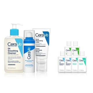 【CeraVe適樂膚】極簡保養全配組★全效水光B5玻尿酸修護精華+水楊酸煥膚淨嫩潔膚露+全效超級修護乳_C