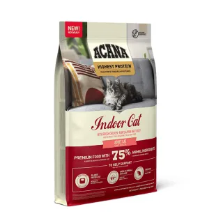 【ACANA】頂級無榖高蛋白室內貓飼料 4.5KG(貓飼料 貓乾糧)