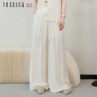 【Jessica Red】百搭顯瘦寬鬆鬆緊腰闊腿長寬褲R53205（米白）