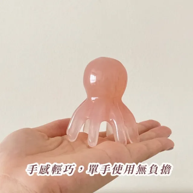 章魚頭療按摩梳子2入(牛角梳 齒梳 經絡梳 頭部按摩器 穴位疏通 刮痧 按摩刷 刮臉 肩頸)