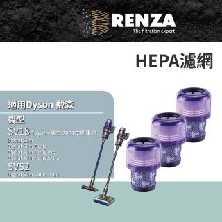 【RENZA】適用 Dyson 戴森 吸塵器 SV18 Digital Slim Fluffy SV52(HEPA集塵 吸塵濾網 濾心 濾芯)