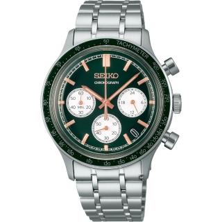 【SEIKO 精工】CS系列 三眼計時腕錶-38.7mm SK040(8T63-03P0G.SSB481P1)