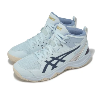 【asics 亞瑟士】籃球鞋 Dunkshot MB 10 LE 大童 女鞋 藍 河村勇輝配色 高筒(1064A023401)