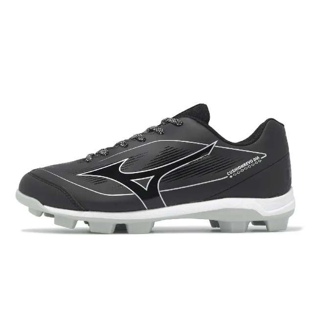 【MIZUNO 美津濃】棒壘球鞋 Cushionrevo DIA 寬楦 男鞋 黑 白 支撐 美津濃 11GP2560-09