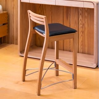 【有情門】STRAUSS DAHRA吧椅-座高61.5/附牛皮椅墊(製作期2-3週/實木/MIT/休閒椅/工作椅/吧檯椅)